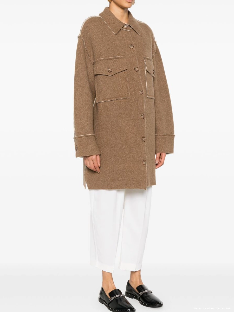 Affordable Women McCartney Stella exposed-seam cardi-coat 0726